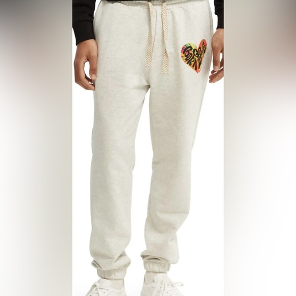 Scotch & Soda Other - Scotch & Soda Born to Love unisex Joggers Sweat Pants Gray/Cream size Medium